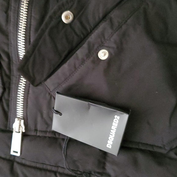 DSquared2 Black Down Puffer Bracelet Length Sleeves - Picture 11 of 12